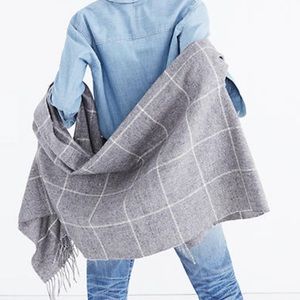 Madewell Windowpane Scarf Cape